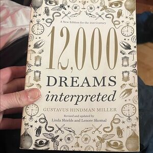 12,000 Dreams Interpreted Hardcover Book - Neutral Cream & Gold